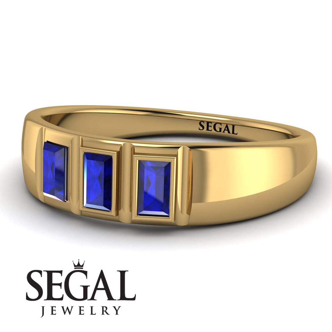 3 Stone Bagutte Sapphire Ring - Lilly No. 13