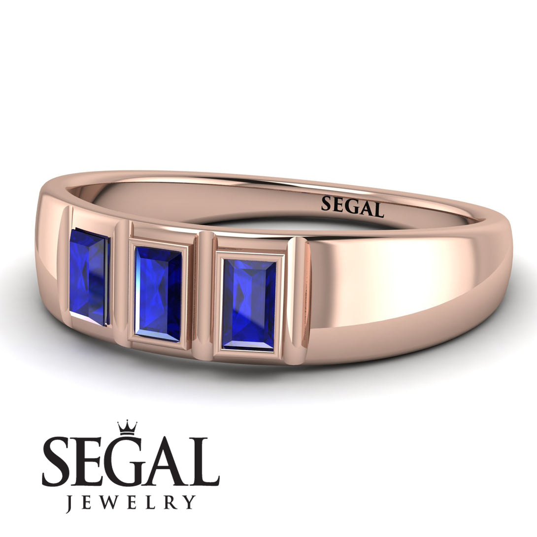 3 Stone Bagutte Sapphire Ring - Lilly No. 14