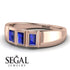 3 Stone Bagutte Sapphire Ring - Lilly No. 14 image 3