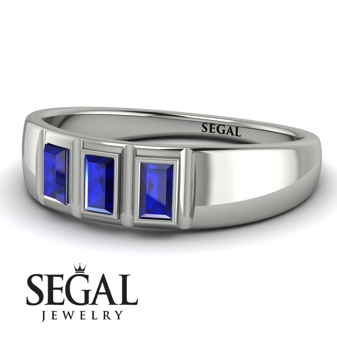 3 Stone Bagutte Sapphire Ring - Lilly No. 15