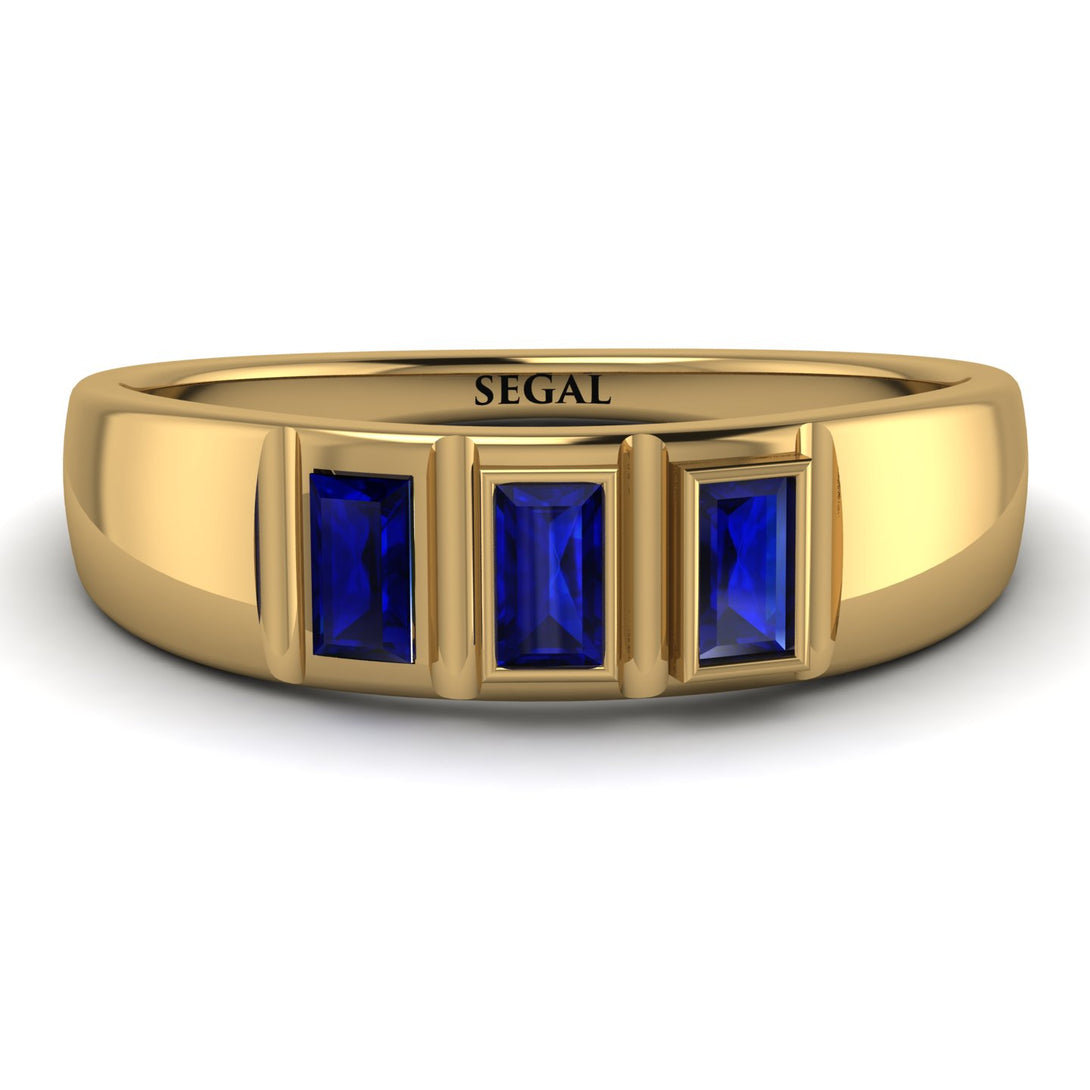 3 Stone Bagutte Sapphire Ring - Lilly No. 13
