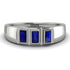 3 Stone Bagutte Sapphire Ring - Lilly No. 15