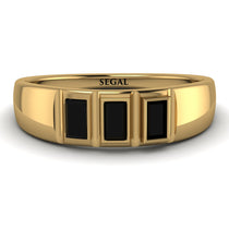 3 Stone Bagutte Black Diamond Ring - Lilly No. 7 image 1