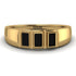 3 Stone Bagutte Black Diamond Ring - Lilly No. 7