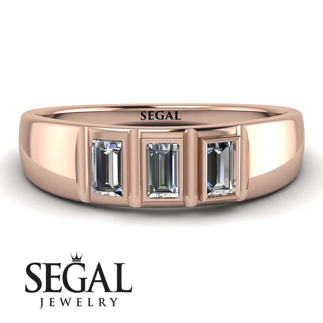 3 Stone Bagutte Diamond Ring - Lilly No. 2