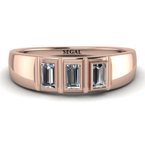3 Stone Bagutte Diamond Ring - Lilly No. 2 image 1