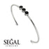 3 Stone Black Diamond Bracelet - Eileen No. 9