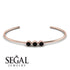 3 Stone Black Diamond Bracelet - Eileen No. 8 image 2