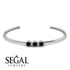 3 Stone Black Diamond Bracelet - Eileen No. 9