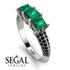 3 Stones Princess Emerald Ring - Rebecca No. 36 image 10