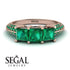3 Stones Princess Emerald Ring - Rebecca No. 20