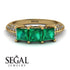 3 Stones Princess Emerald Ring - Rebecca No. 4 image 2