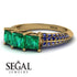 3 Stones Princess Emerald Ring - Rebecca No. 64 image 3