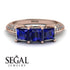 3 Stones Princess Sapphire Ring - Rebecca No. 14 image 2
