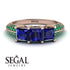 3 Stones Princess Sapphire Ring - Rebecca No. 29