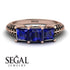 3 Stones Princess Sapphire Ring - Rebecca No. 44 image 2