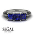 3 Stones Princess Sapphire Ring - Rebecca No. 45
