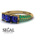 3 Stones Princess Sapphire Ring - Rebecca No. 28