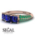3 Stones Princess Sapphire Ring - Rebecca No. 29
