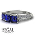 3 Stones Princess Sapphire Ring - Rebecca No. 15