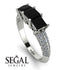 3 Stones Princess Black Diamond Ring - Rebecca No. 9 image 10