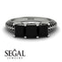 3 Stones Princess Black Diamond Ring - Rebecca No. 39 image 2