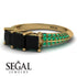 3 Stones Princess Black Diamond Ring - Rebecca No. 22