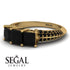 3 Stones Princess Black Diamond Ring - Rebecca No. 37 image 3