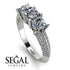 3 Stones Princess Diamond Ring - Rebecca No. 3 image 10