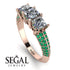 3 Stones Princess Diamond Ring - Rebecca No. 17 image 10