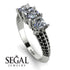 3 Stones Princess Diamond Ring - Rebecca No. 33
