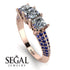 3 Stones Princess Diamond Ring - Rebecca No. 62 image 10