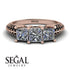 3 Stones Princess Diamond Ring - Rebecca No. 32 image 2