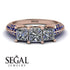 3 Stones Princess Diamond Ring - Rebecca No. 62