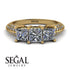 3 Stones Princess Diamond Ring - Rebecca No. 1 image 2