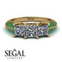 3 Stones Princess Diamond Ring - Rebecca No. 16 image 2