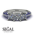 3 Stones Princess Diamond Ring - Rebecca No. 63 image 2
