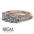 3 Stones Princess Diamond Ring - Rebecca No. 2