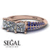 3 Stones Princess Diamond Ring - Rebecca No. 62