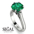 3ct Emerald Engagement Ring - June No. 36