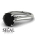 3ct Black Diamond Engagement Ring - June No. 9 image 13