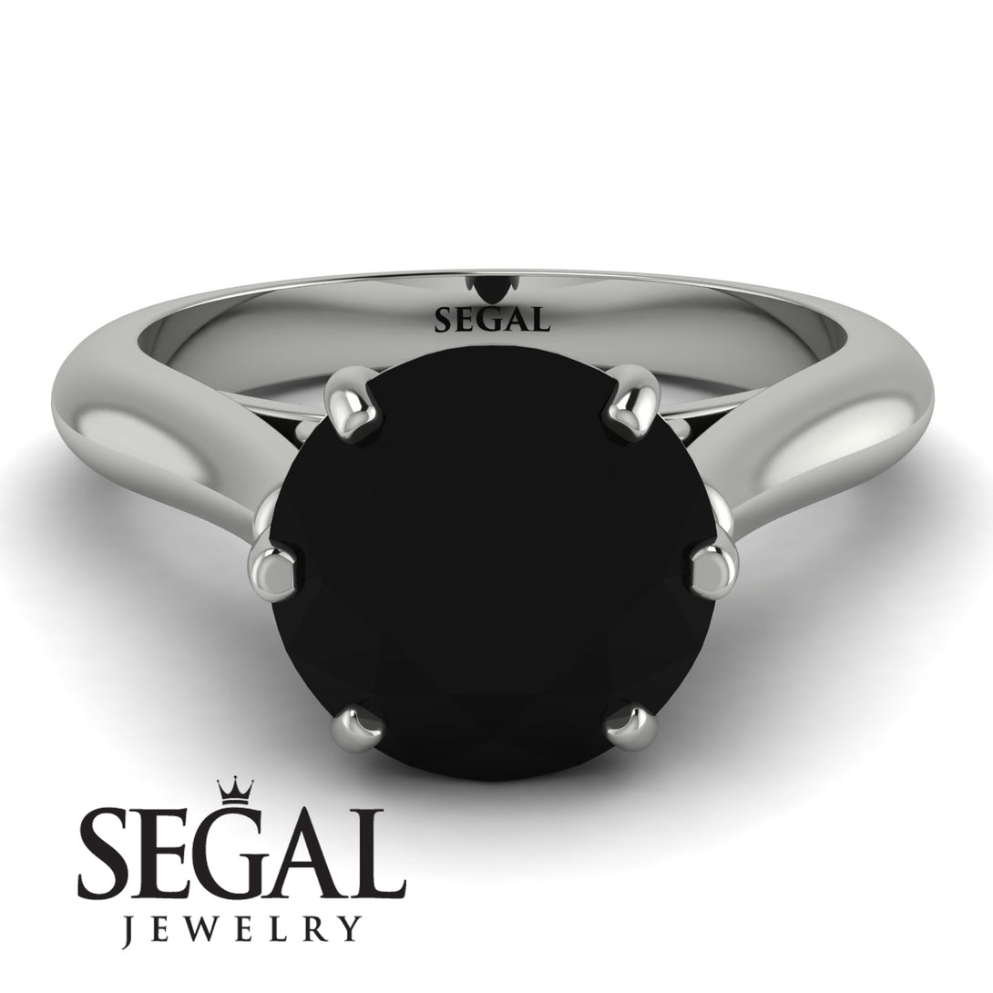 3ct Black Diamond Engagement Ring - June No. 9