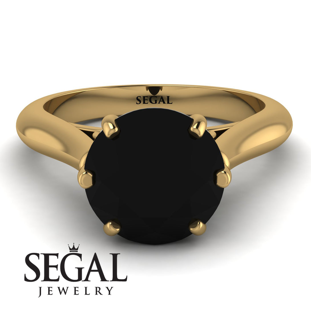 3ct Black Diamond Engagement Ring - June No. 22