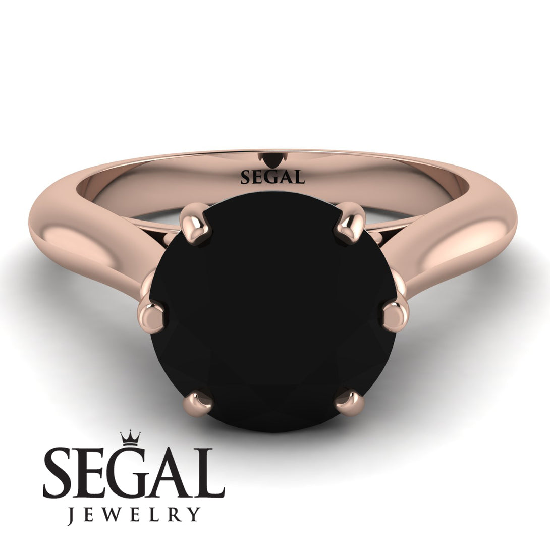 3ct Black Diamond Engagement Ring - June No. 68