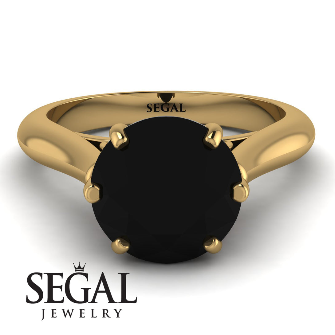 3ct Black Diamond Engagement Ring - June No. 52