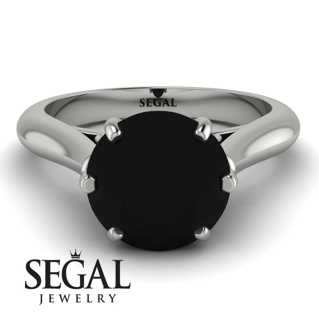 3ct Black Diamond Engagement Ring - June No. 24