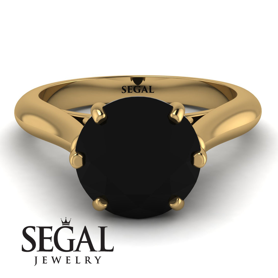 3ct Black Diamond Engagement Ring - June No. 67