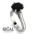 3ct Black Diamond Engagement Ring - June No. 9