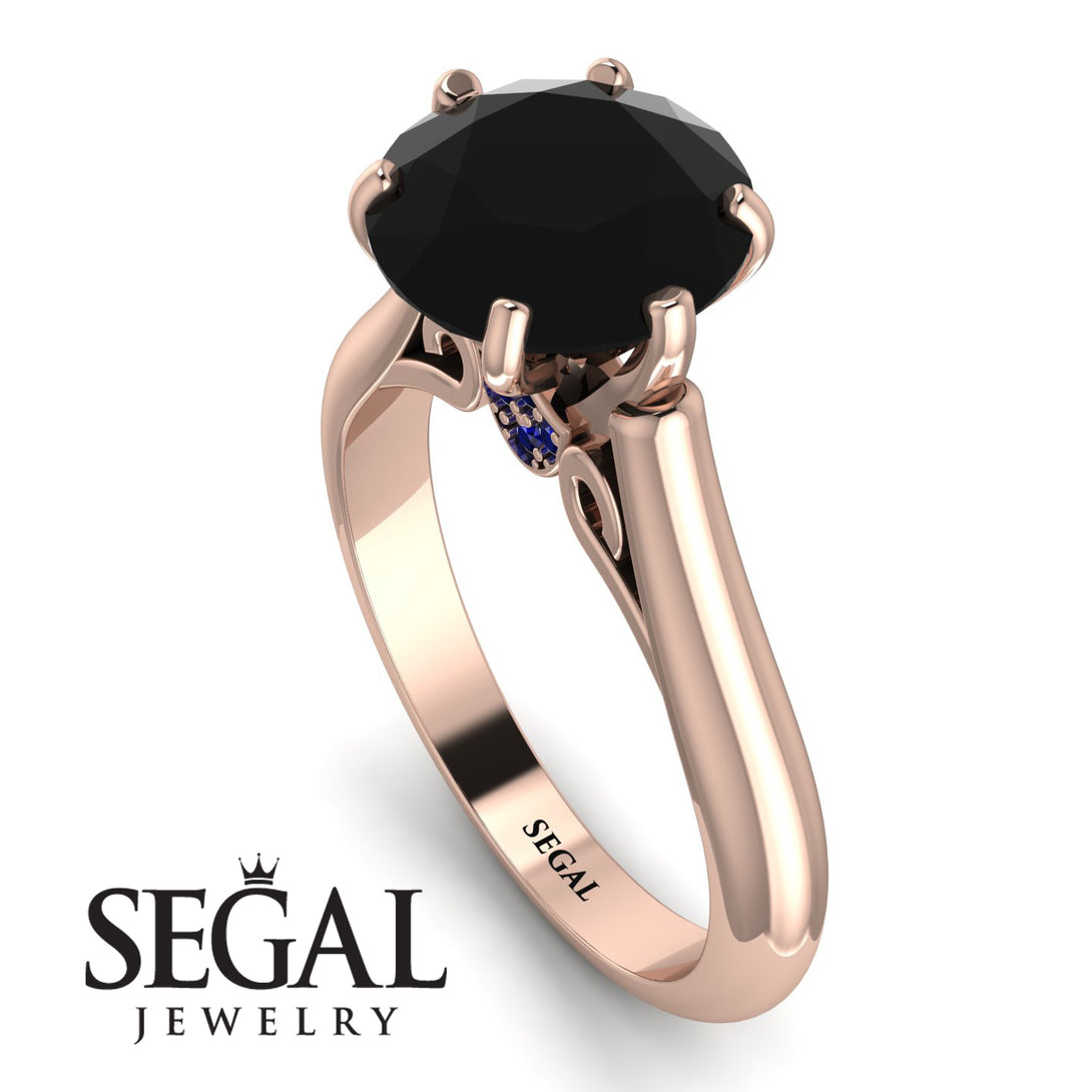 3ct Black Diamond Engagement Ring - June No. 68