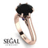 3ct Black Diamond Engagement Ring - June No. 68